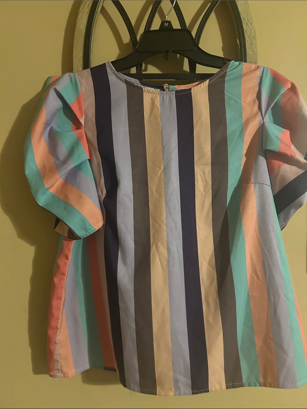 Emily Rose Pastel Multi-Stripe Short Sleeve Tunic